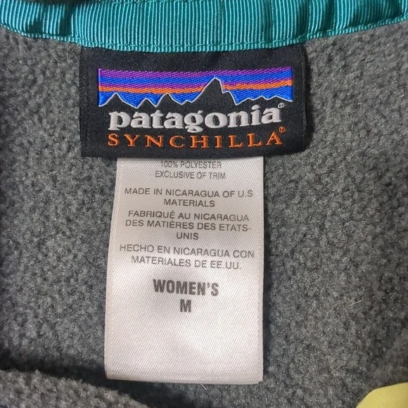 Patagonia Women's Synchilla Snap T Fleece Pullover Grey M - Picture 3 of 8